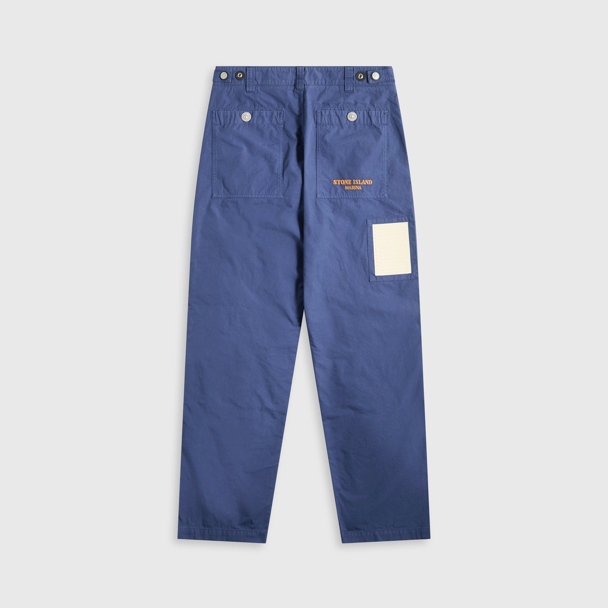 Contrast Trim Erasable Logo Patch Stone Island Trouser - Blue Marine