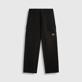 Perfect Stretch Shape Retention Stone Island Trousers - Black