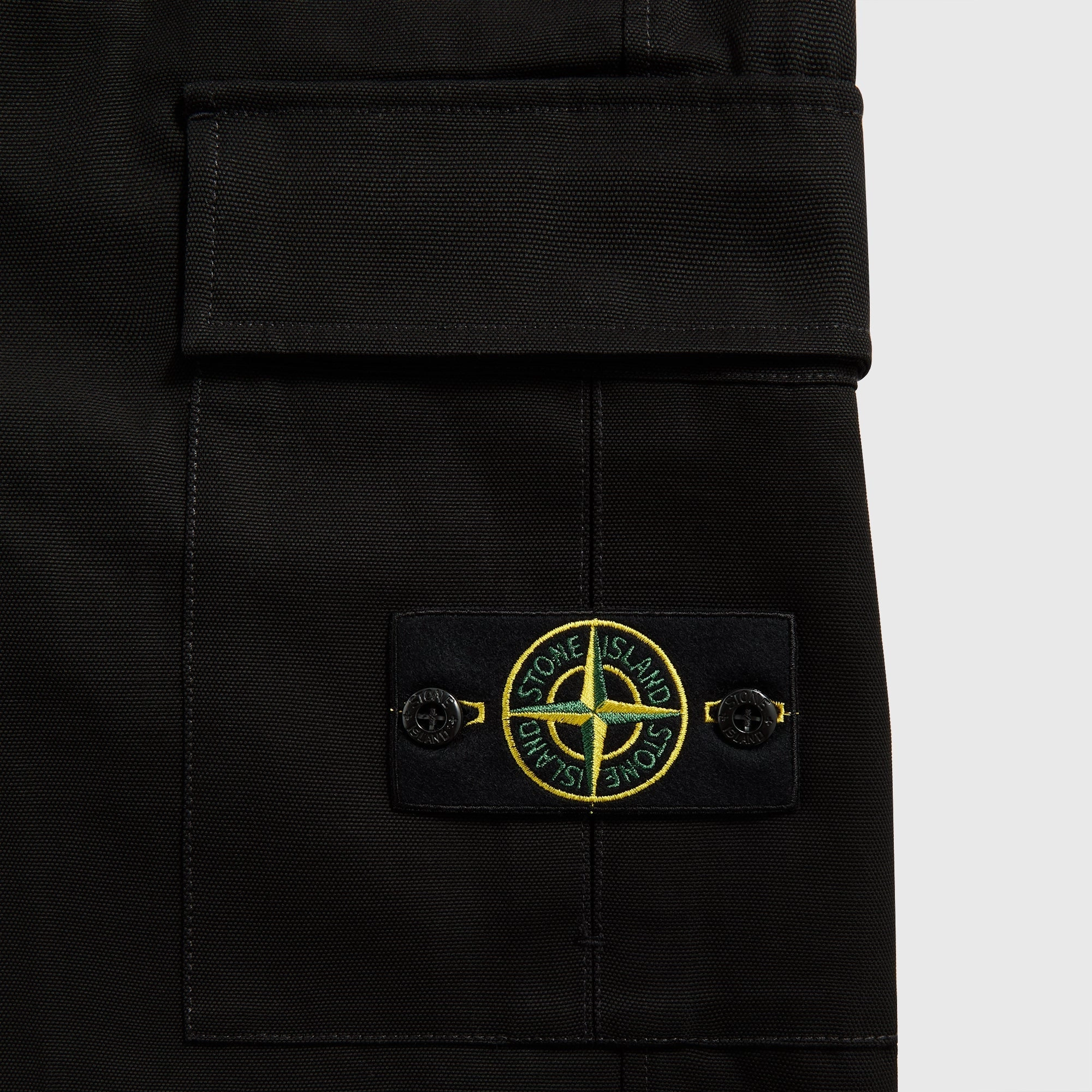 Stone Island Trousers - Black Compression Support Lining Tapered Leg Design