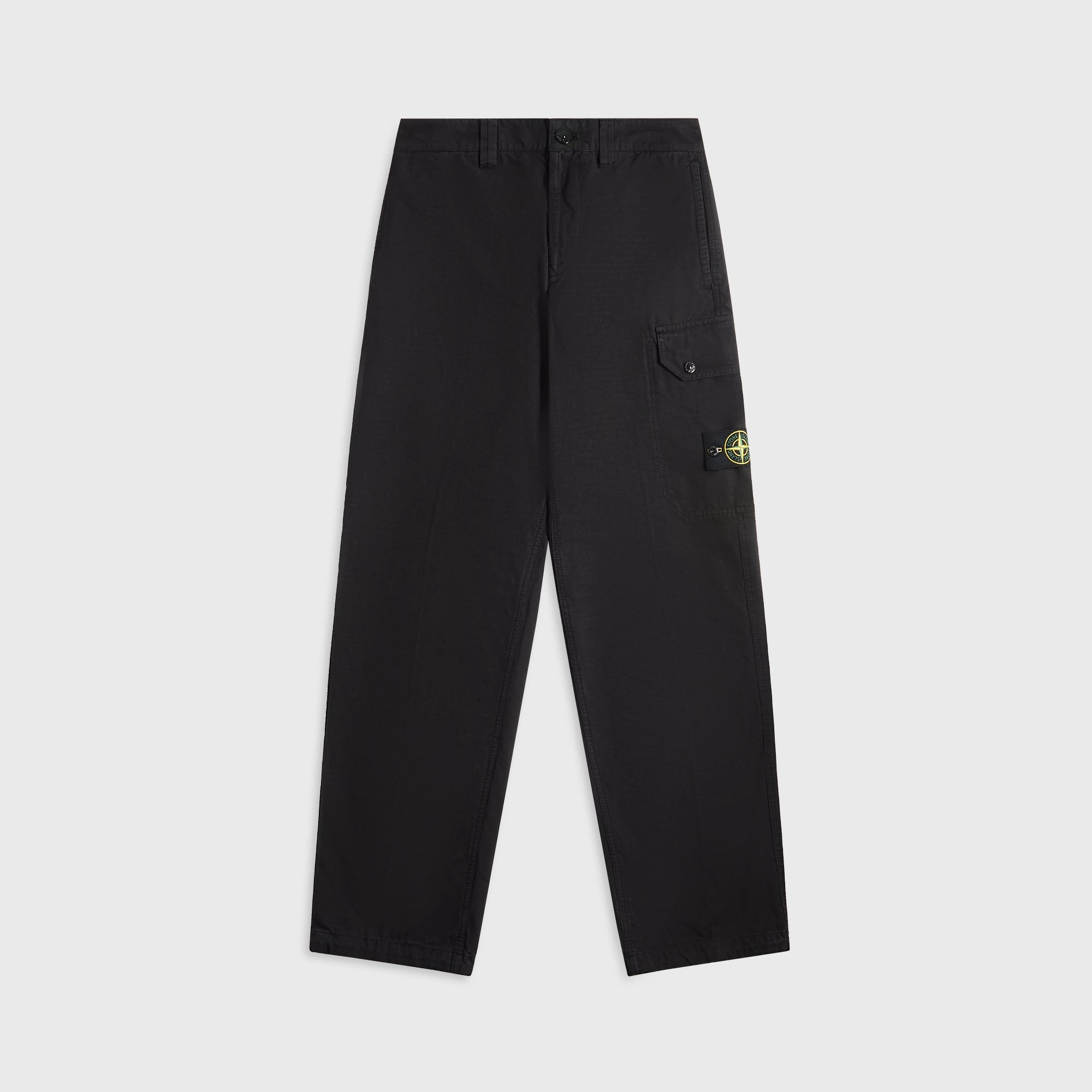 Stone Island Trousers - Black Stain Release Finish Relaxed Look