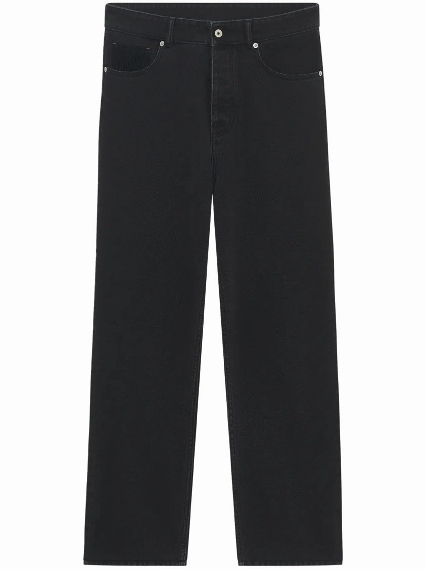 Straight-Leg Black Denim Jeans With Design Festival Outfit Urban Explorer