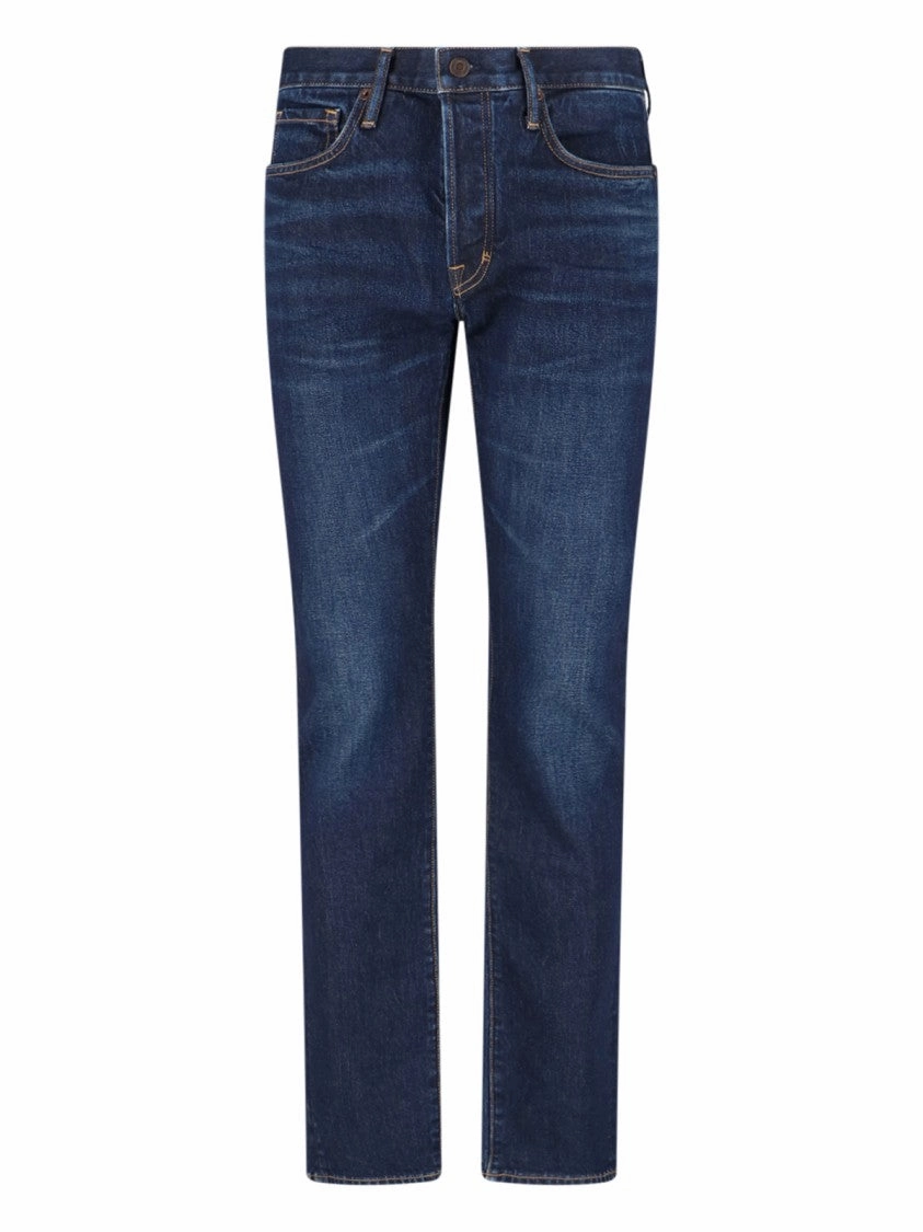 Straight-Leg Denim Jeans With Timeless Design Flex Look Universal Favorite
