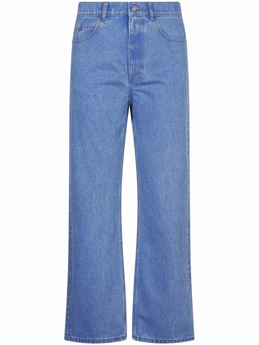 Clean Fashion Match With All Straight Leg Denim Trousers With Five-Pocket Design