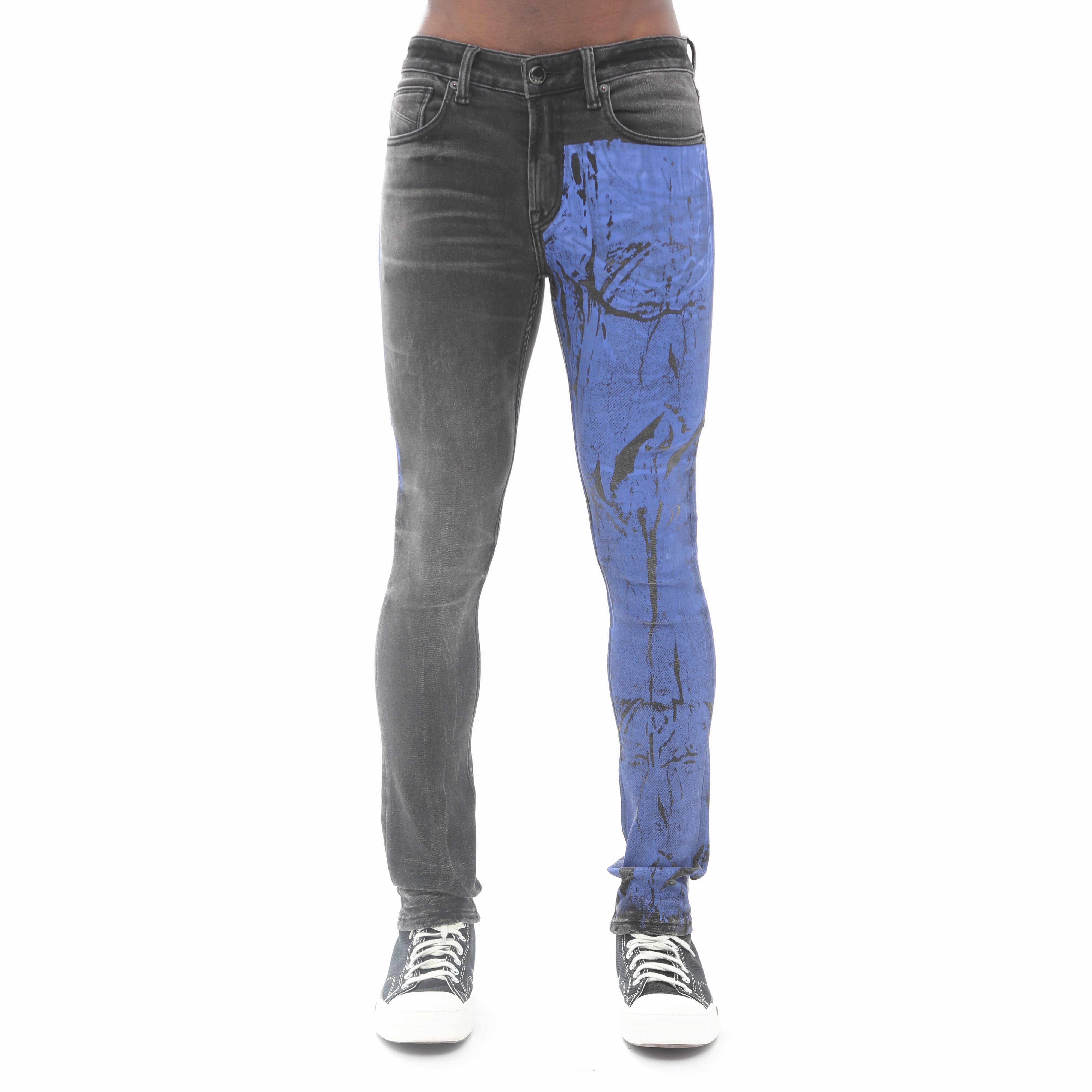 Neutral Tones Universal Fit Design Strat Super Skinny Fit Jean In Crinkled