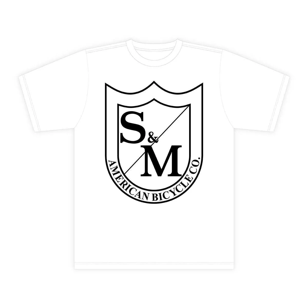 Classic Smart S&M Big Shield T-Shirt - Black On White