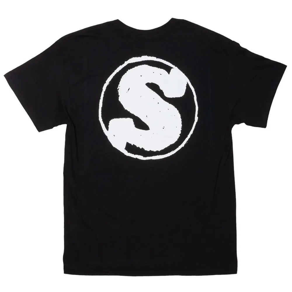 Sunday Hard Print T-Shirt - Black With White Ink Seasonal top