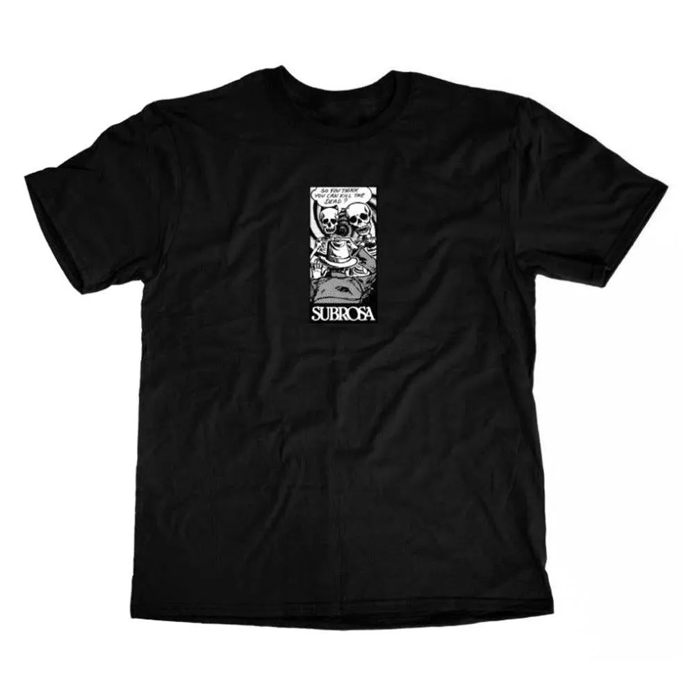Cool and casual Moisture Wicking Technology Subrosa Comic T-Shirt - Black
