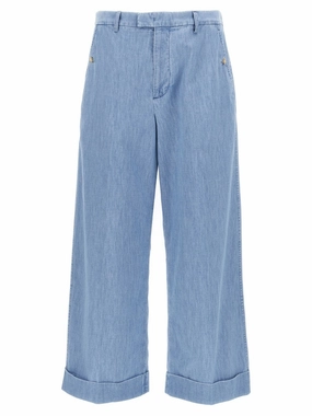 Breathable Lining Holiday Vibes Date Night Lightweight High-Waisted Turn-Up Jeans With Wide Leg Design
