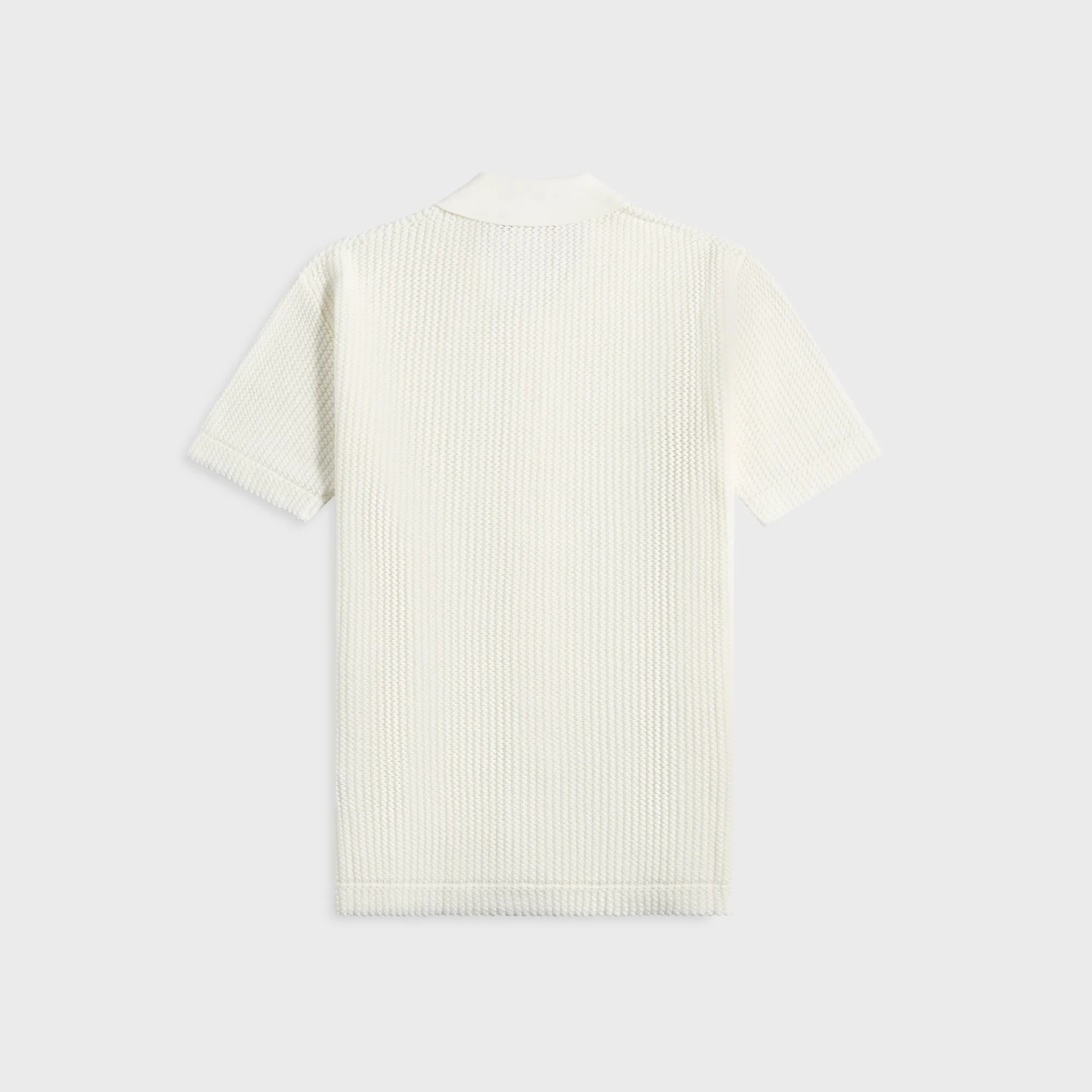 Midweight Textile Orlebar Brown Tiernan Chevron Crochet Shirt - White Sand