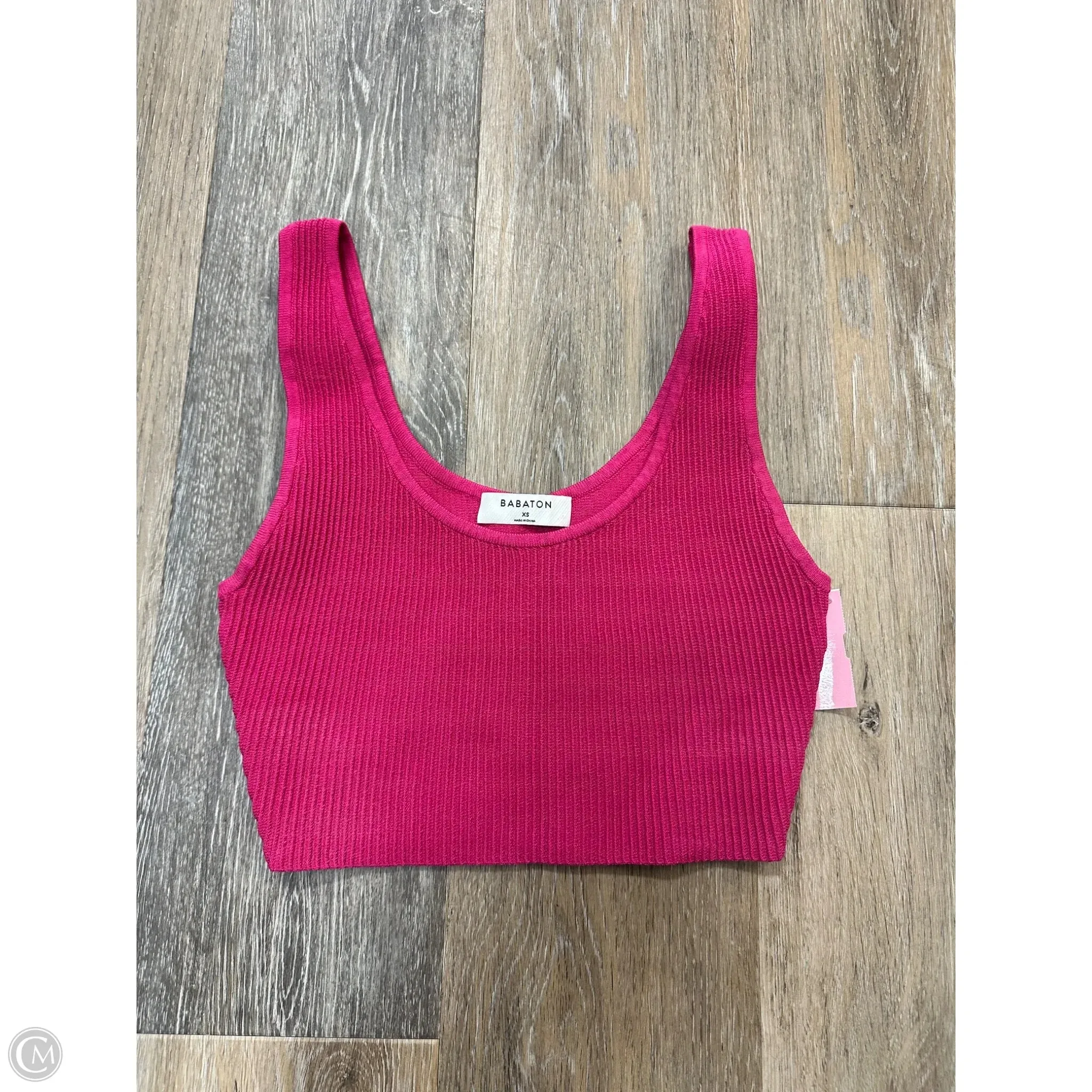 Quick Access Zipper Office Look Tank Top By Babaton In Pink, Size: Xs