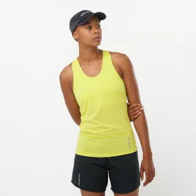 Salomon | Women's Cross Run Tank - Sulphur Spring Travel Flexible marines