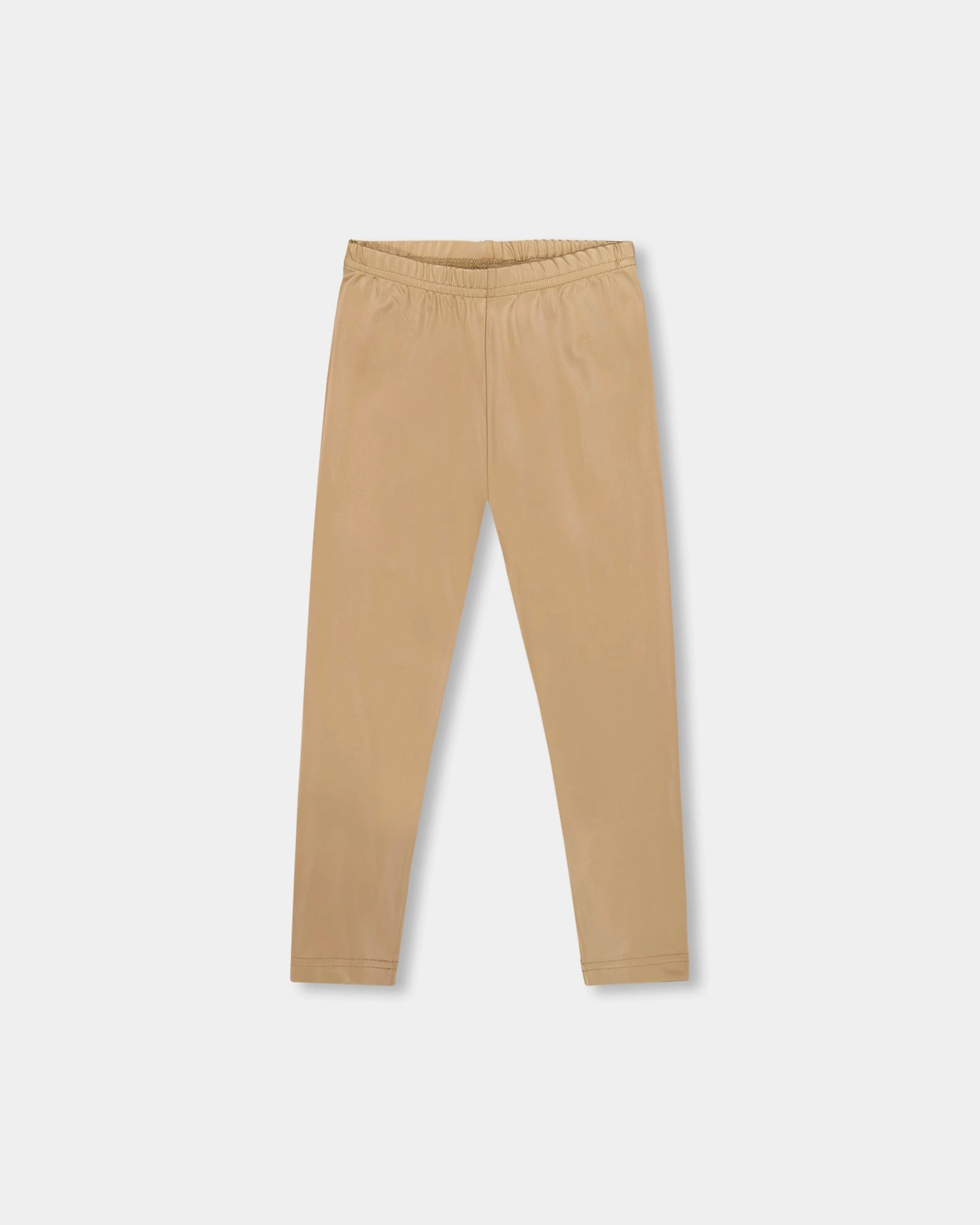 Stretch Shiny Leggings Golden Beige Odor Resistant