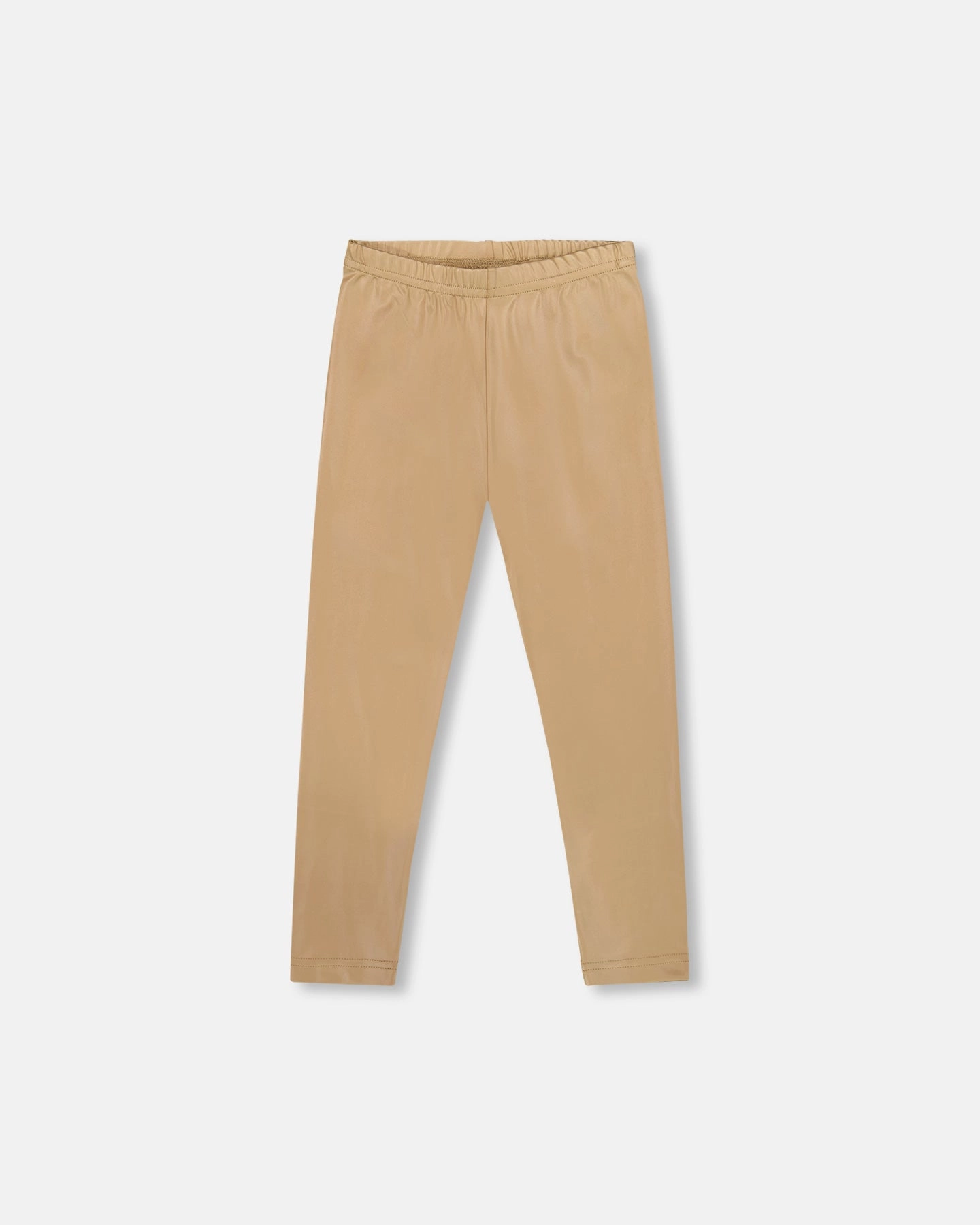Durable Hem Stretch Shiny Leggings Golden Beige