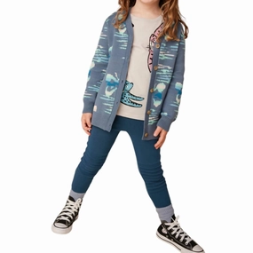 Frayed hem Casual Design Speedy Style Moto Pants In Bedford Blue