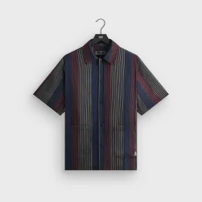 Kith Seersucker Boxy Collared Overshirt - Nocturnal Bold Graphics Urban Fashion