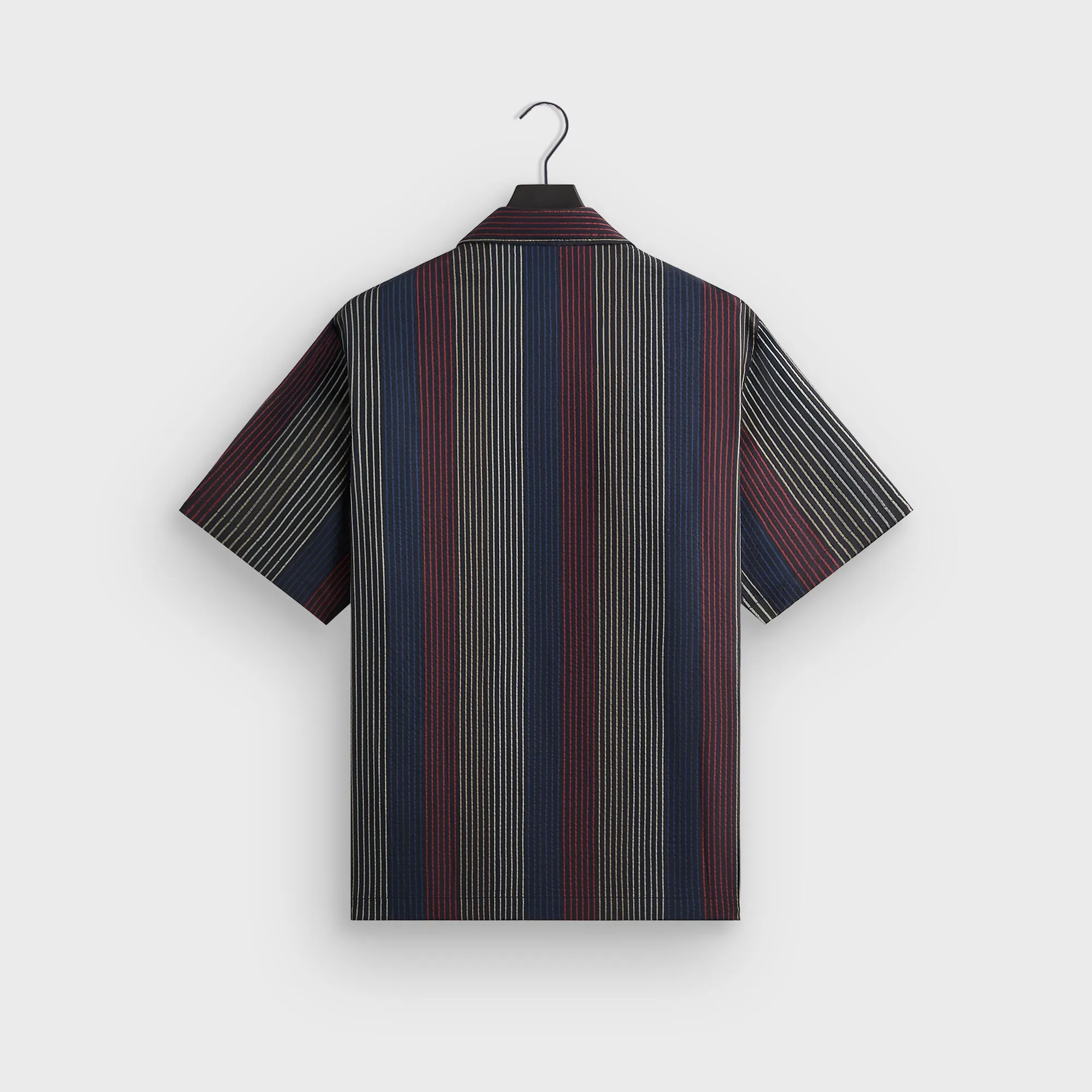 Statement Maker Customizable Design Kith Seersucker Boxy Collared Overshirt - Nocturnal