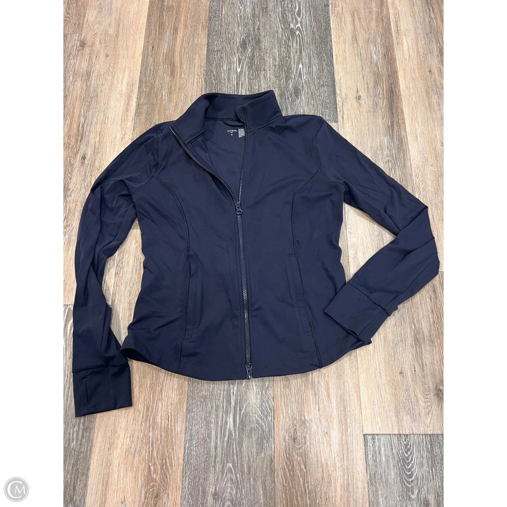 Athletic Jacket By Soma In Blue, Size: S Anti Static Treatment StretchFit Design