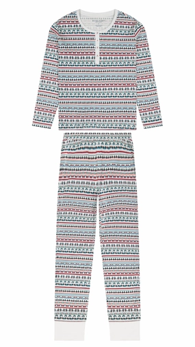 Women's Long Pajama Set In Stroll Adaptive Body Contouring Flexible Stretch Fabric