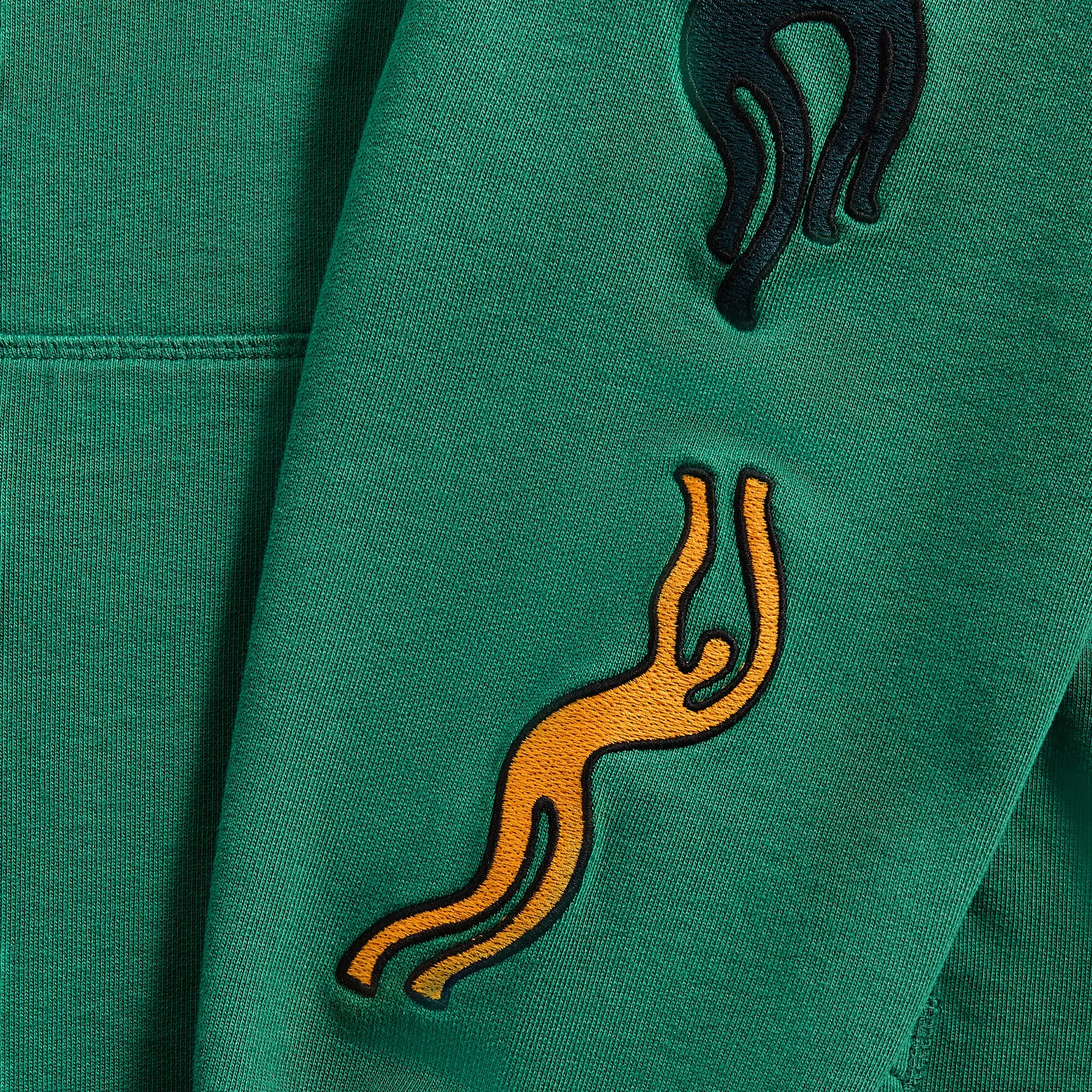 by Parra La Chambre Nuit Hooded Sweatshirt - Washed Green gym - goer