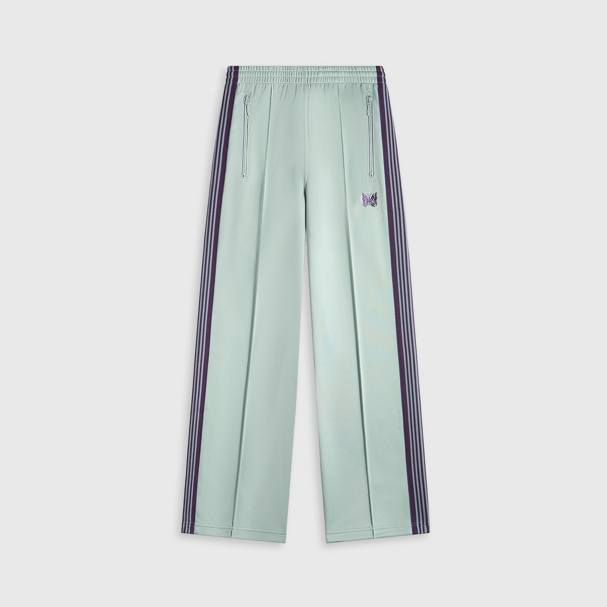 Needles Track Pant Poly Smooth - Sax Back pockets