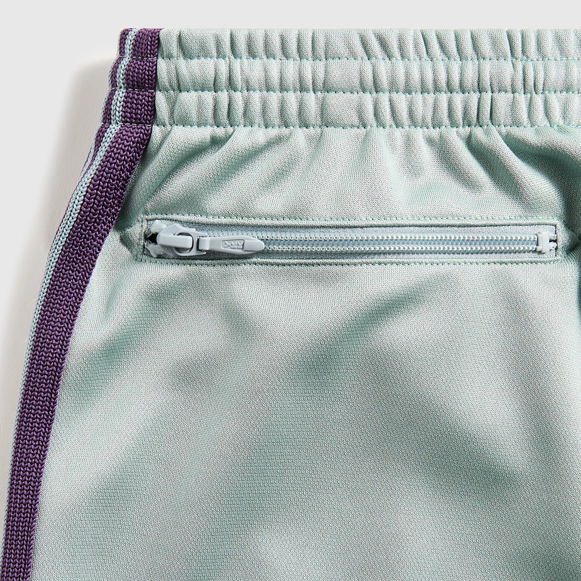Moisture wicking AdjustableWaistband Needles Track Pant Poly Smooth - Sax