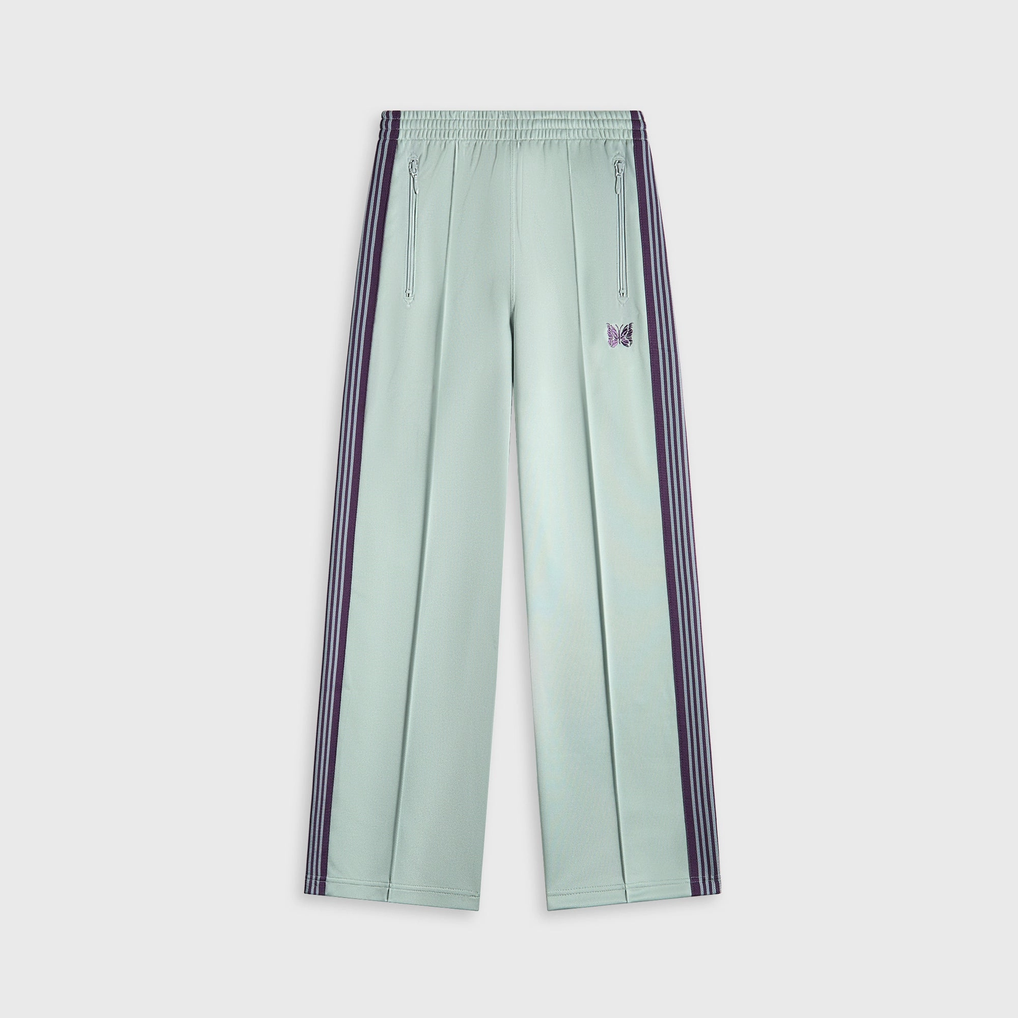 Needles Track Pant Poly Smooth - Sax Flexible Fabric