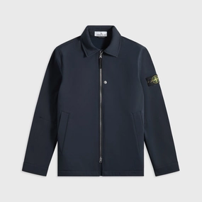 Stone Island Jacket - Navy Blue Commuter Friendly Look Lightweight Polyester Blend