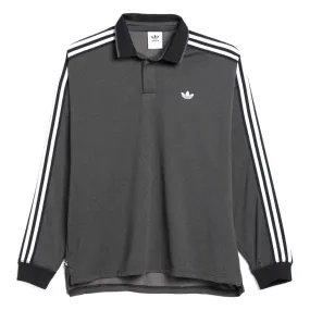 Fashion Forward Casual Vibe Wear Adidas Long Sleeve Polo Jersey - Black
