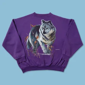 Neutral Colors product beach style charm Vintage Wolf Sweater Large