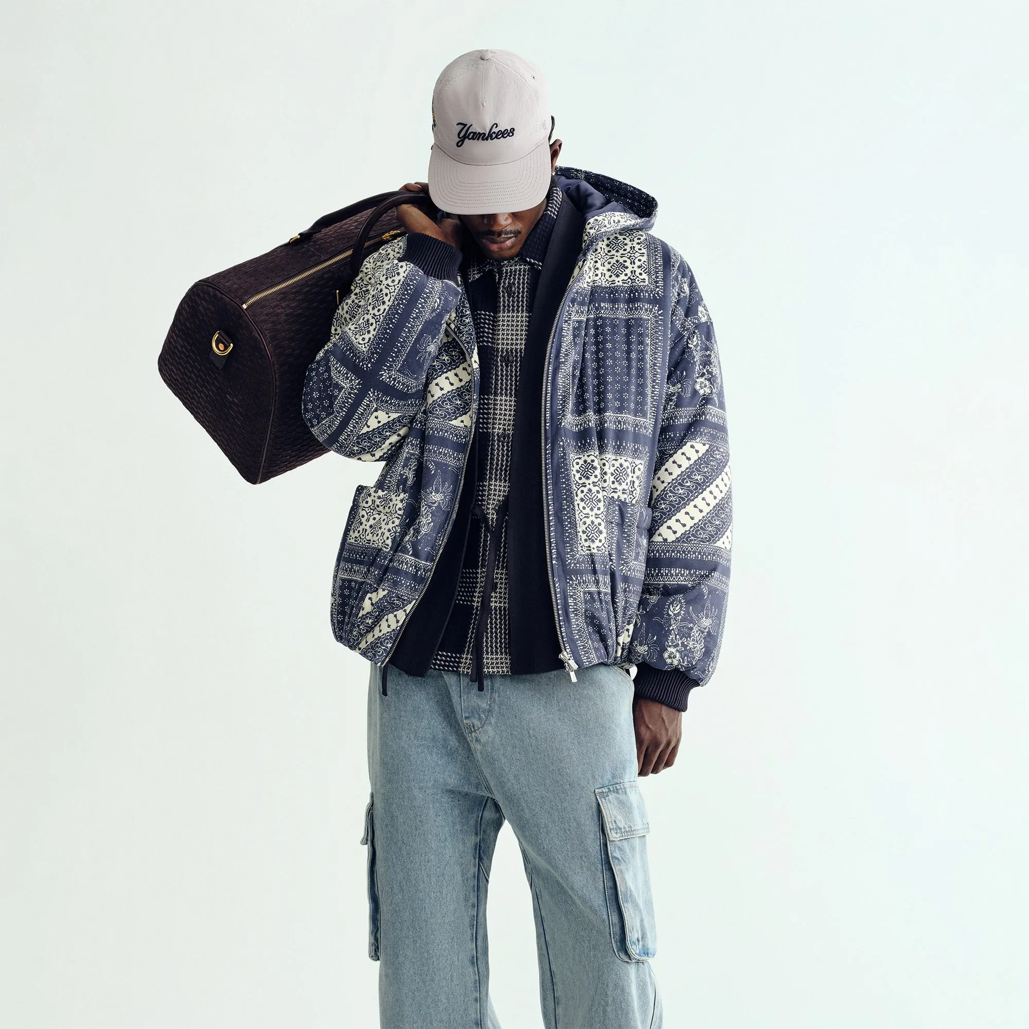 short sleeves All-Season Wear Kith Puffed Microsuede Jaysen Hoodie - Vista