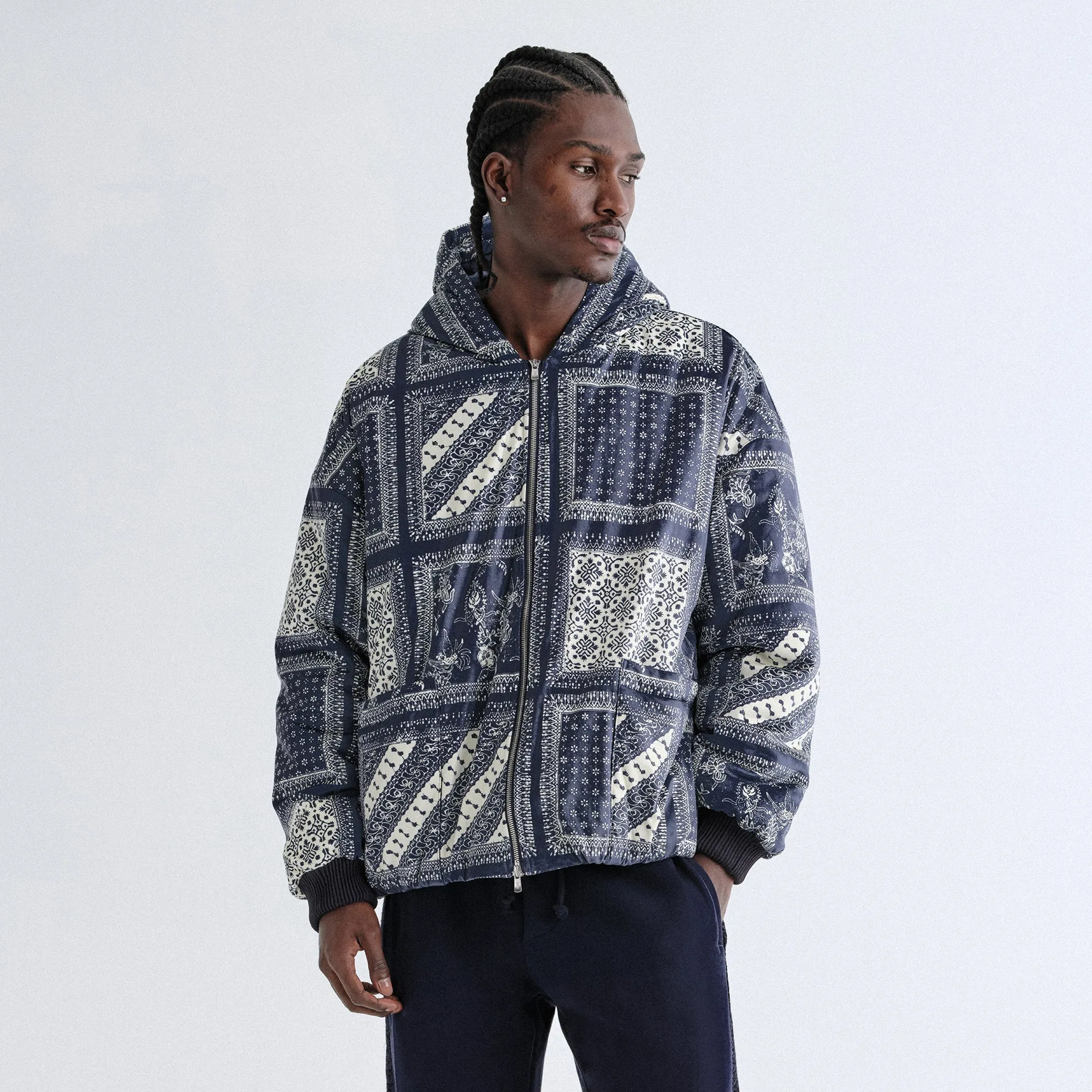 Fashion Night Semi Formal Kith Puffed Microsuede Jaysen Hoodie - Vista