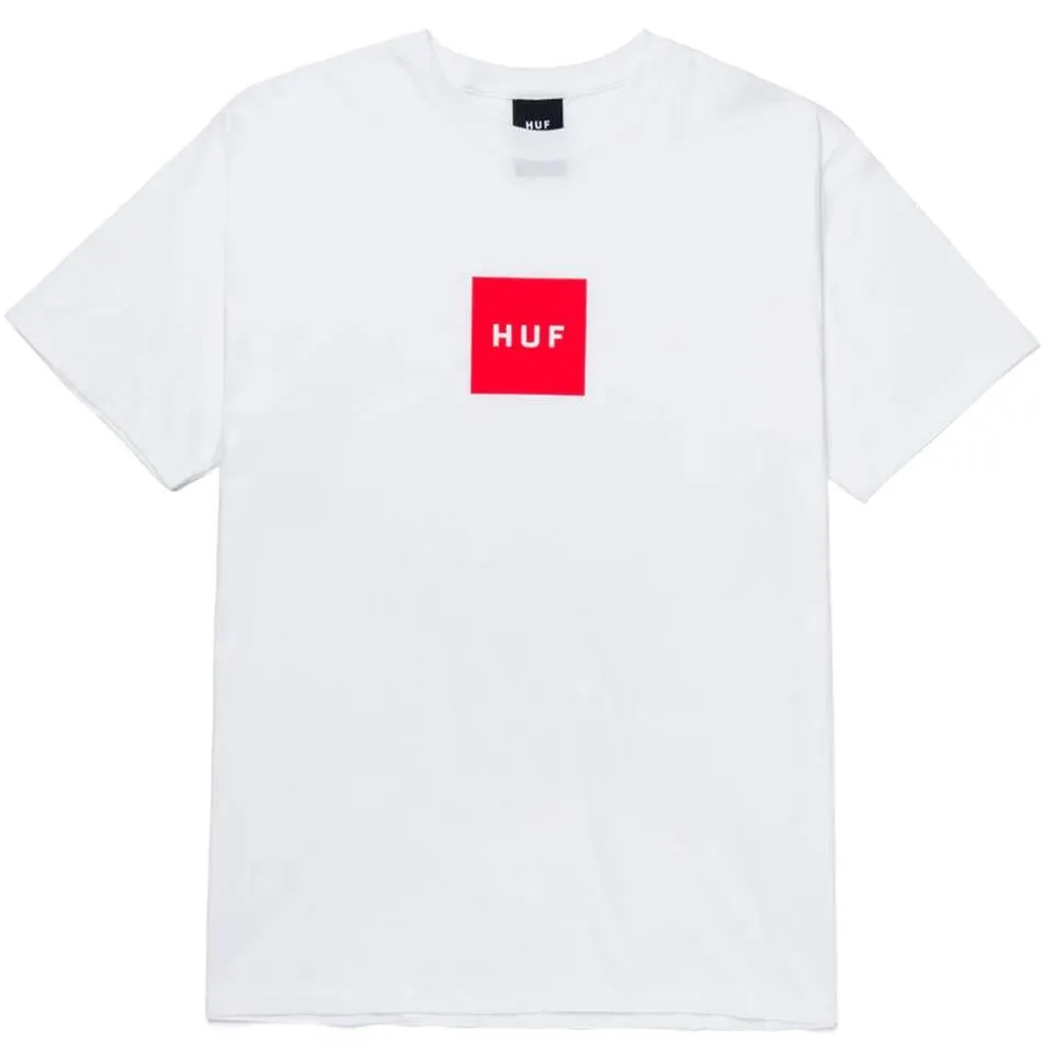 Huf Essentials Box Logo T-Shirt - White Chic Casual Wearable