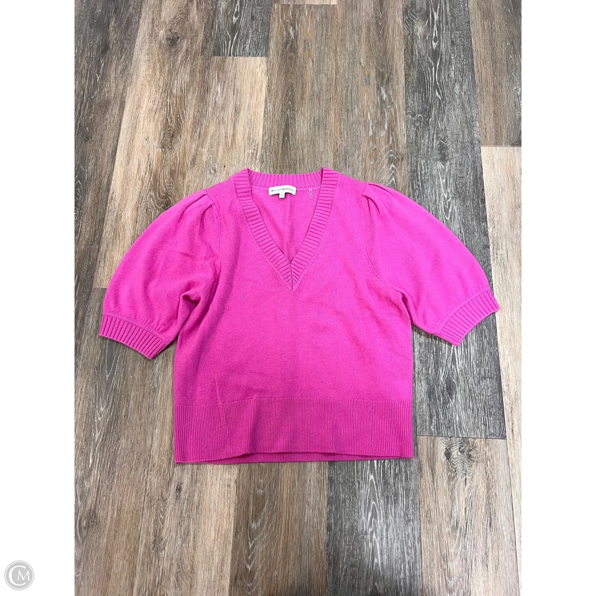 Built In Odor Control Weighted Hem Trim Sweater Cashmere By White And Warren In Pink, Size: S