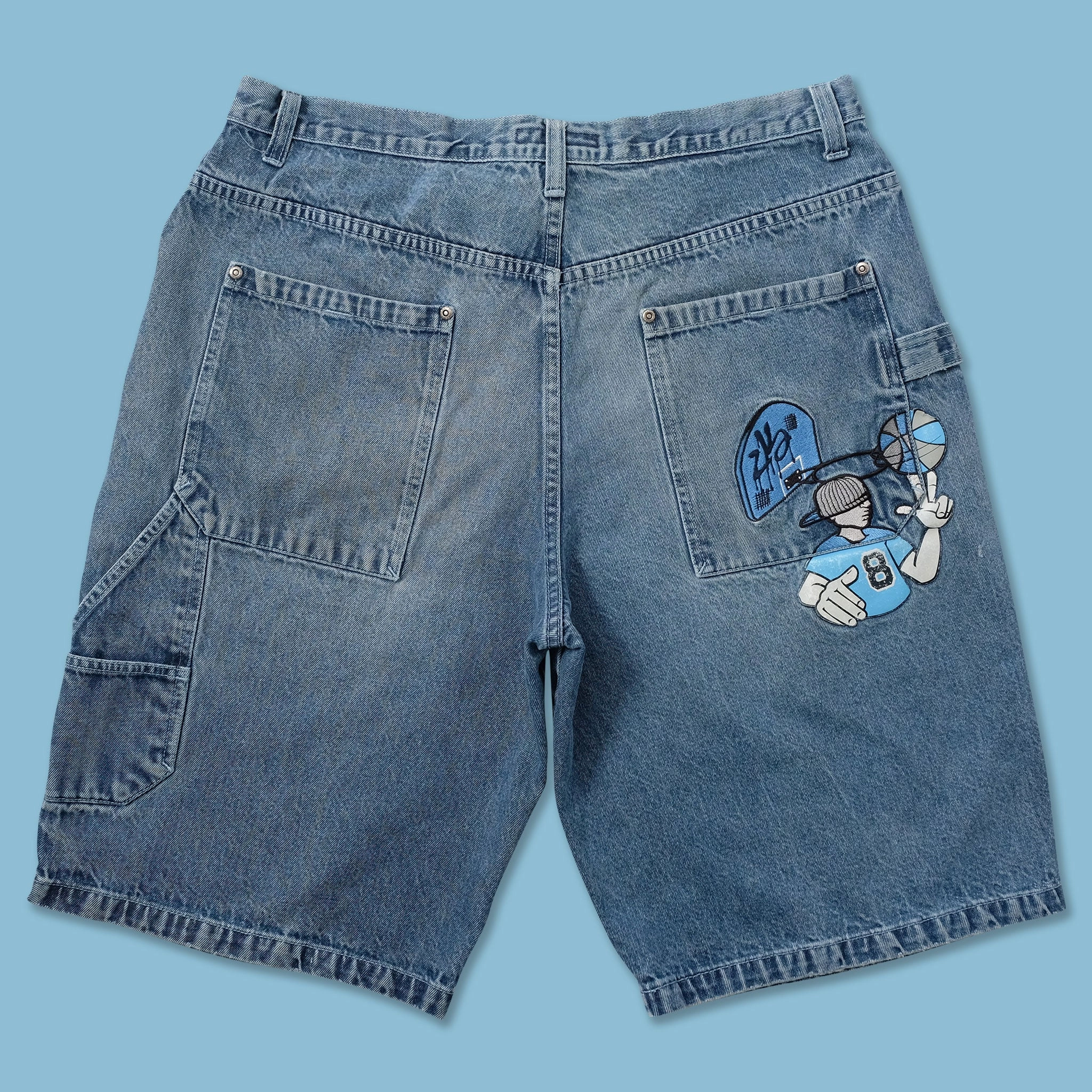 Double Layered Hem Y2K No Boundaries Jorts W36