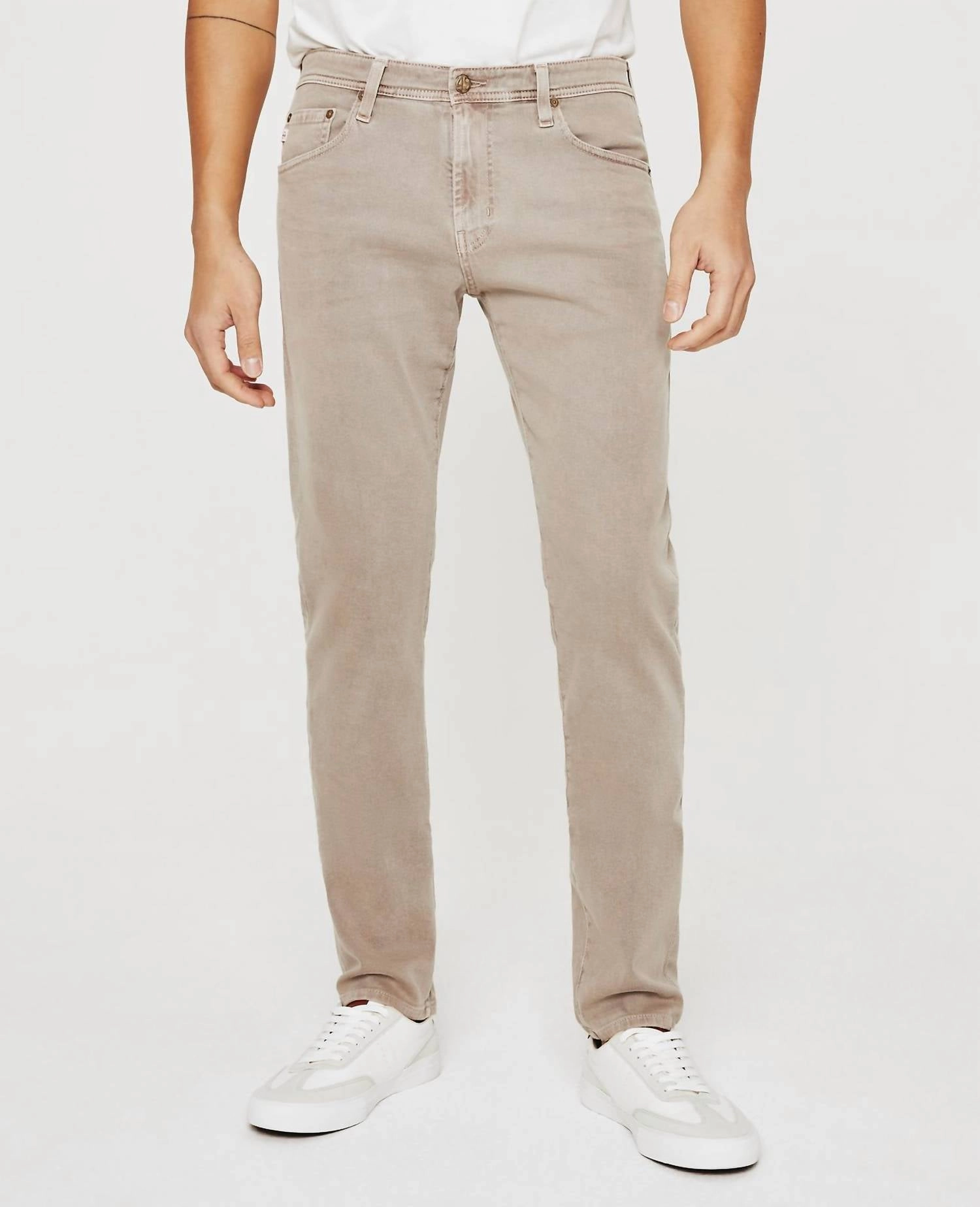 Weekend Warrior Elegant Weekend Getaway Minimalist Breathable Cloud Soft Denim Tellis Jeans In Beige