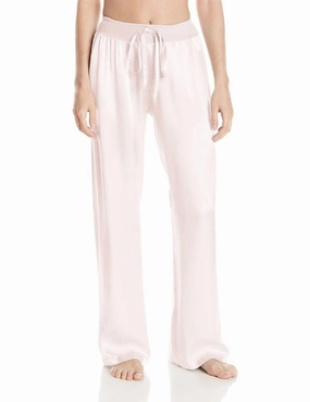 Softened Edges Jolie Satin Pant With Draw String In Blush