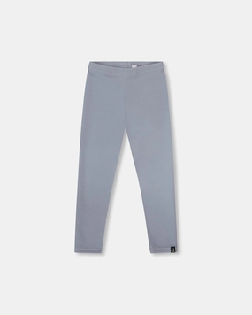 Super Soft Ribbed Leggings Blue Gray Flexible Waistband Breathable Design