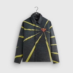 Weatherproof Zipper Transitional Weather Piece Superman | Kith Lightning Tapestry Jacket - Black