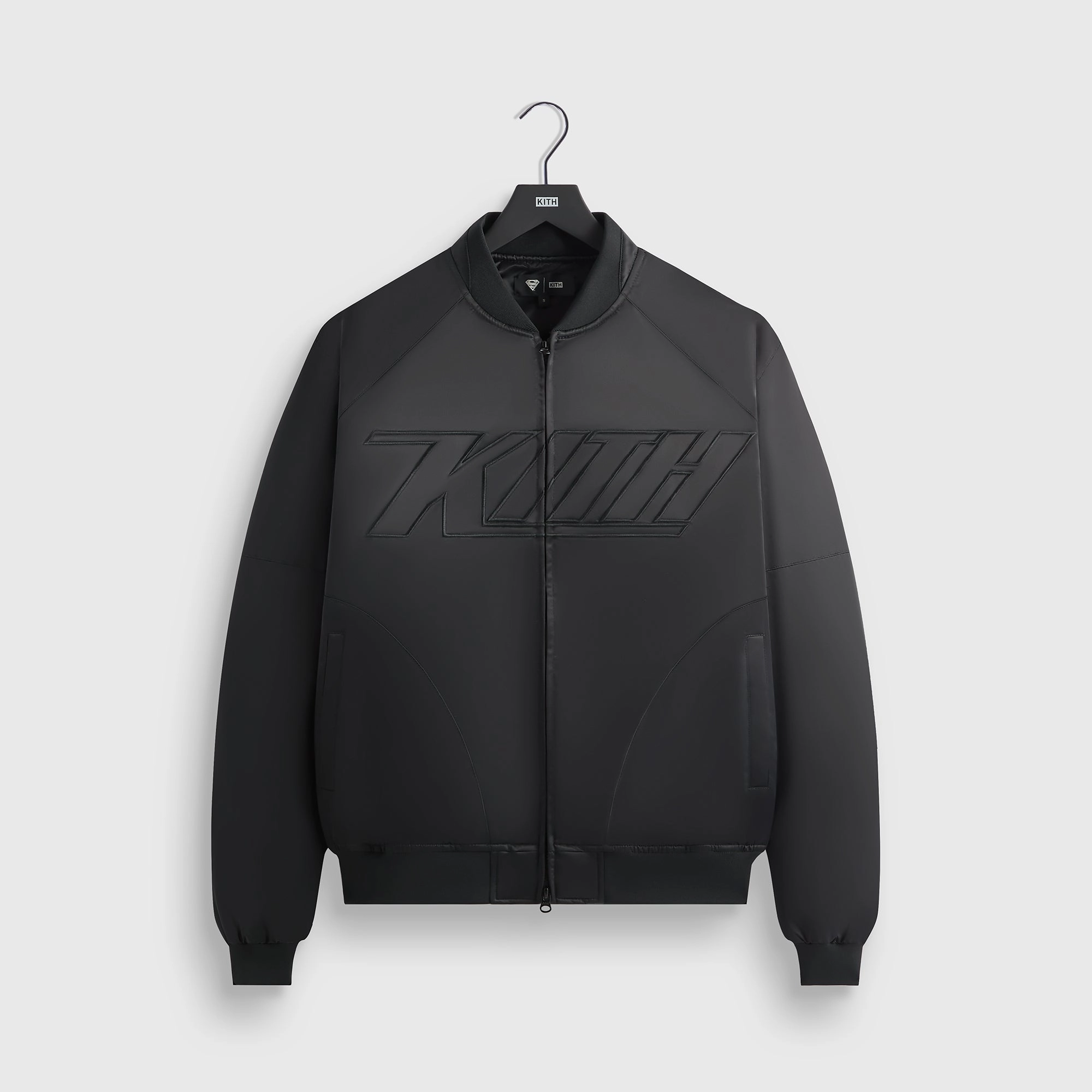 All Day Wear Ultraviolet Protection Factor Superman | Kith Satin Bomber Jacket - Black