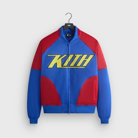 Superman | Kith Satin Bomber Jacket - Cyclone Smooth Flat Collar