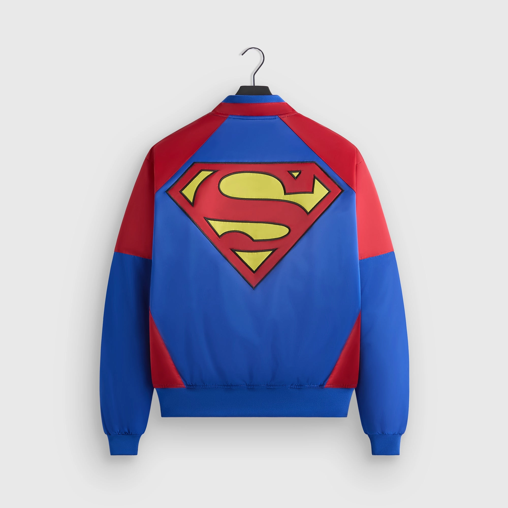 NonIrritatingSeams RubberizedTrim Superman | Kith Satin Bomber Jacket - Cyclone
