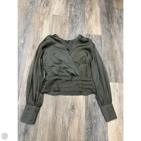 Sustainable Manufacturing Top Long Sleeve By Express In Green, Size: S