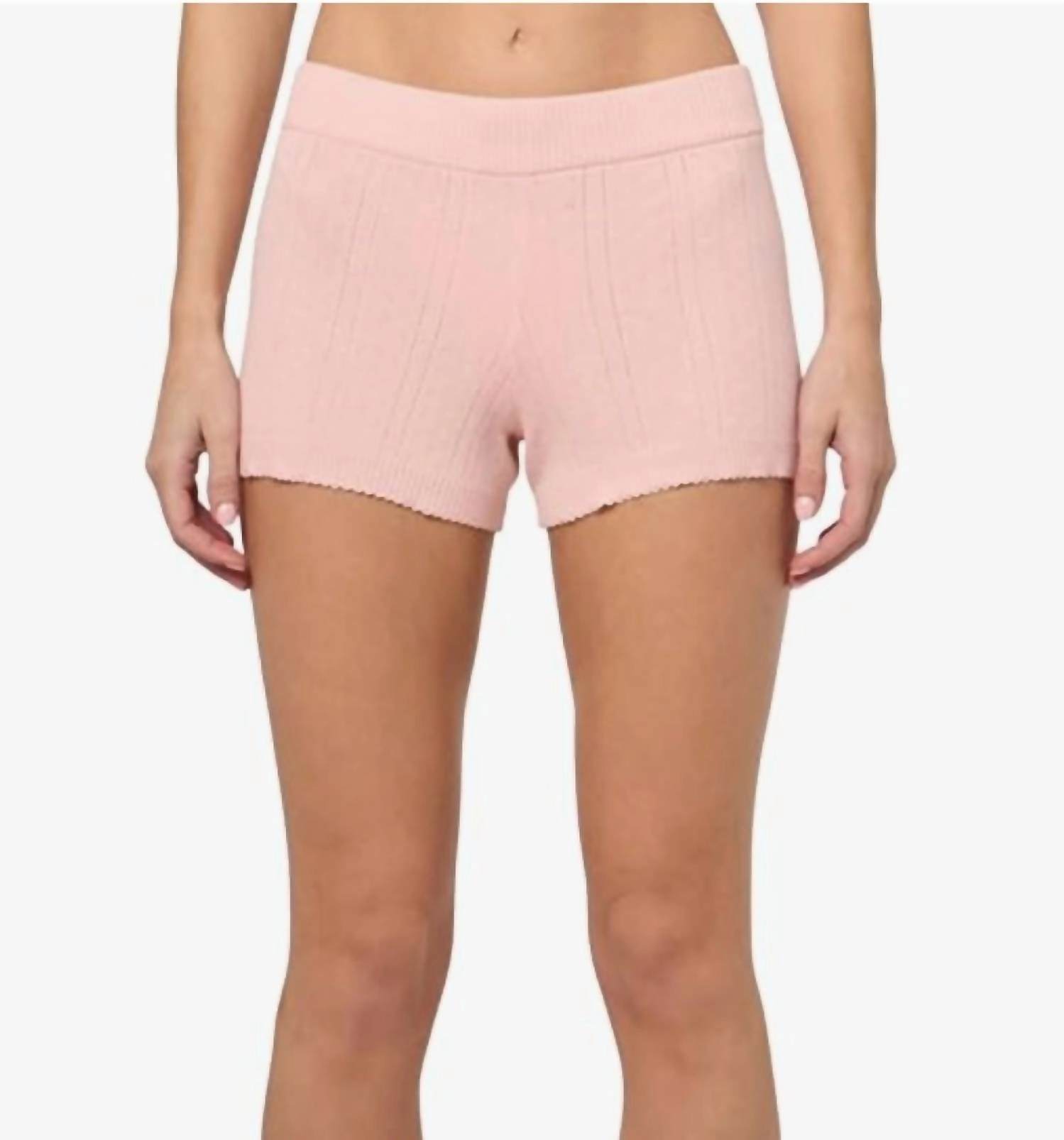 AllDay Comfort Quick Dry Technology Sweetheart Pointelle Shorts In Pale Pink