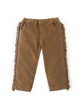 Abrasion Resistant Surface Water Repellent Coating Baby Girl's Straight Leg Pull On Pants In Brown