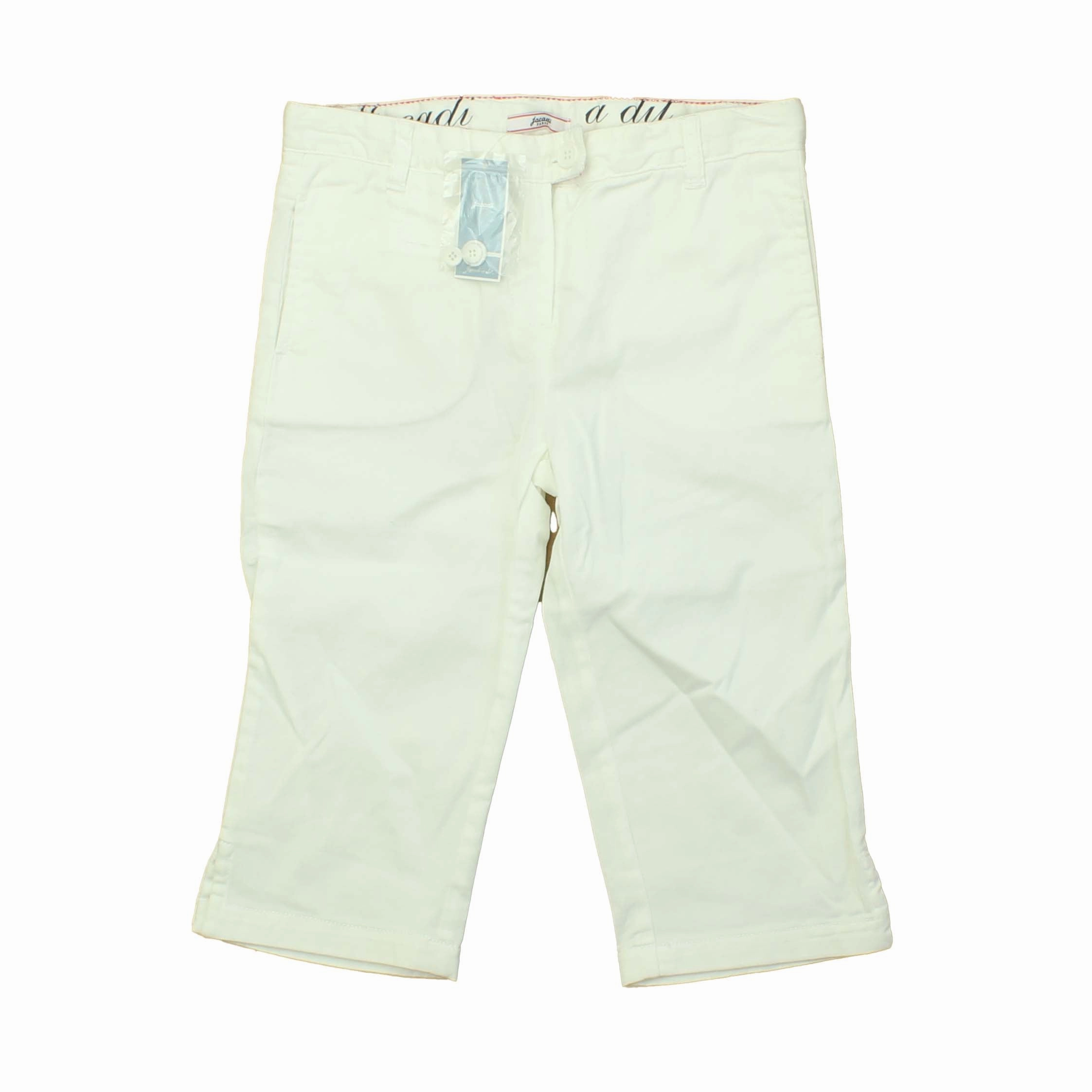 Abrasion Resistant Surface Jacadi Girls White Capri Pants