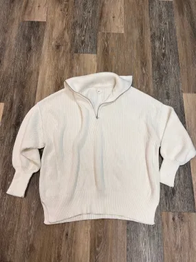Sweater By Aerie In White, Size: S Ergonomic Shoulder Shape