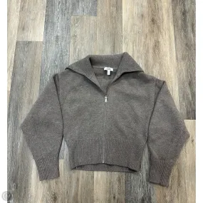 MultiPanel Design Fashion Statement Sweater By Coss In Taupe, Size: S