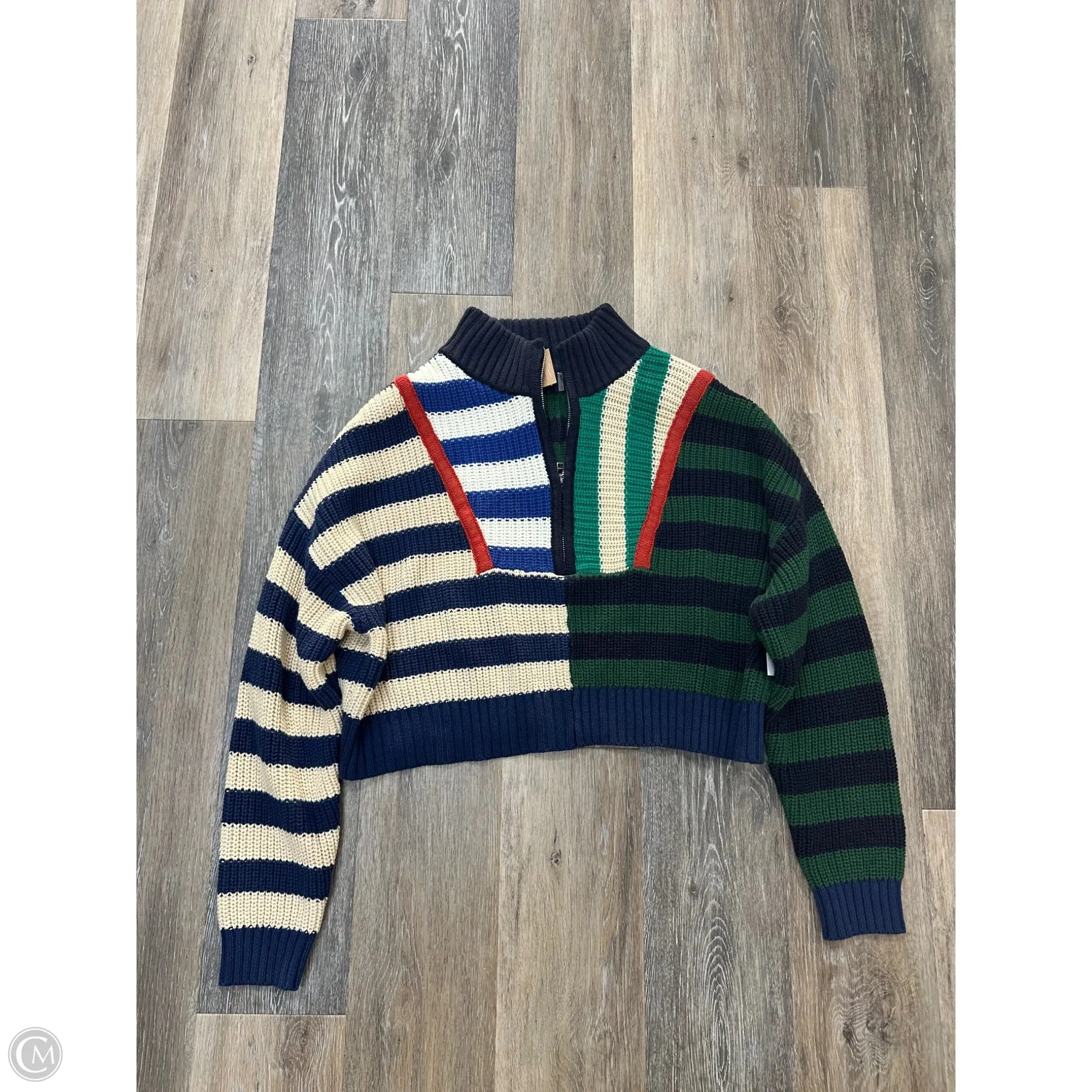 Compression Fit Engineering ReflectiveTrimDetails Sweater By Dress Forum In Multi-colored, Size: L