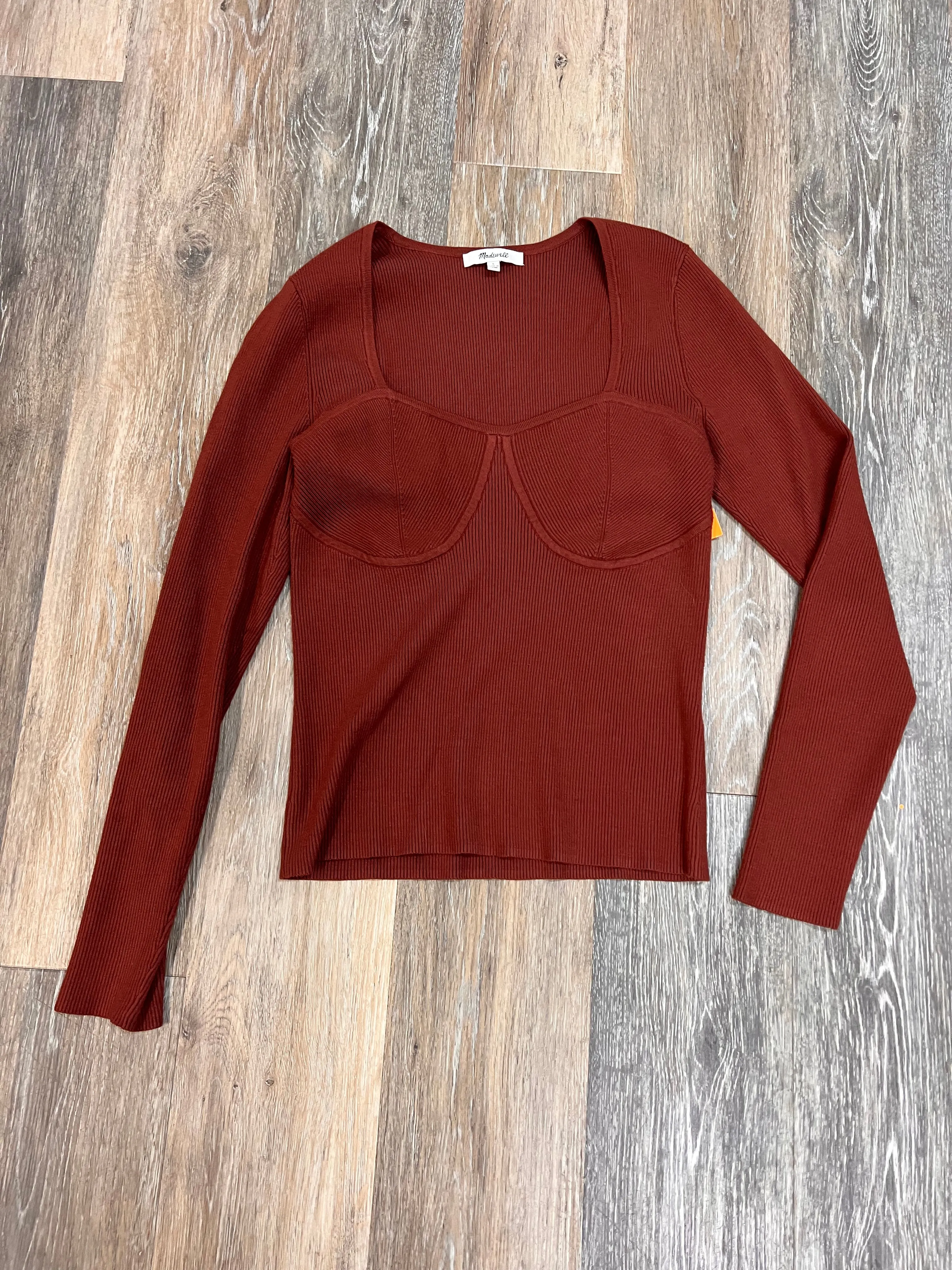 FlexibleCollar Sweater By Madewell In Orange, Size: L