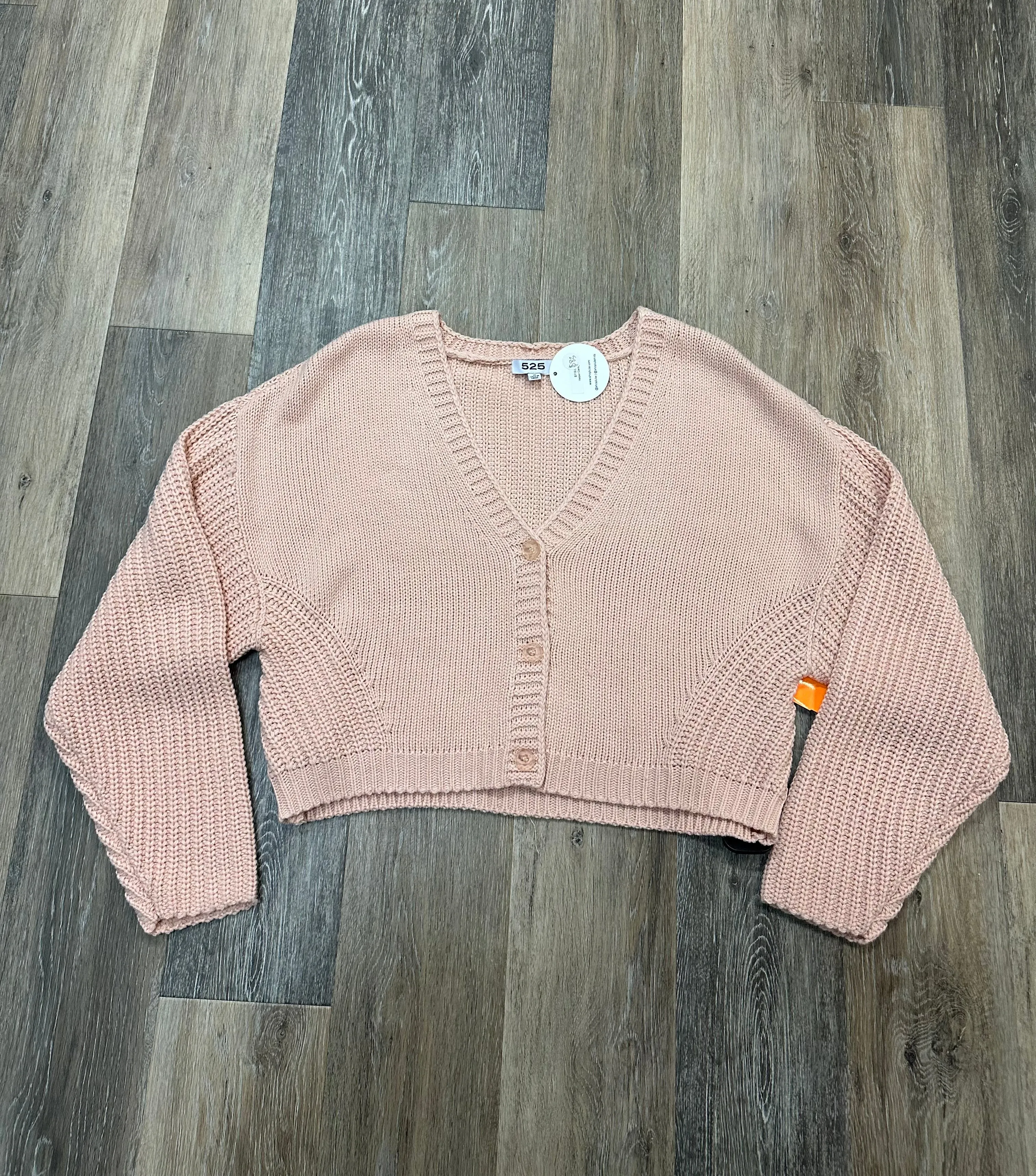 Sweater Cardigan By 525 In Pink, Size: M CushionedSupport